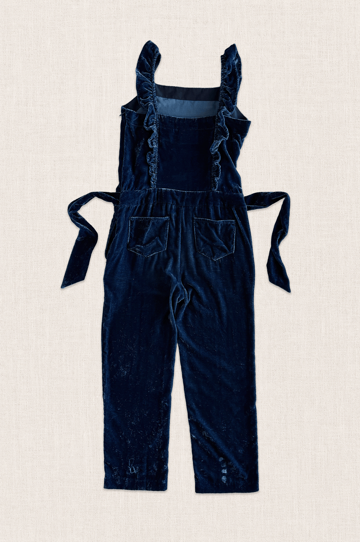 Midnight Velour Frill Jumpsuit