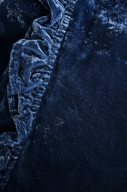 Midnight Velour Frill Jumpsuit