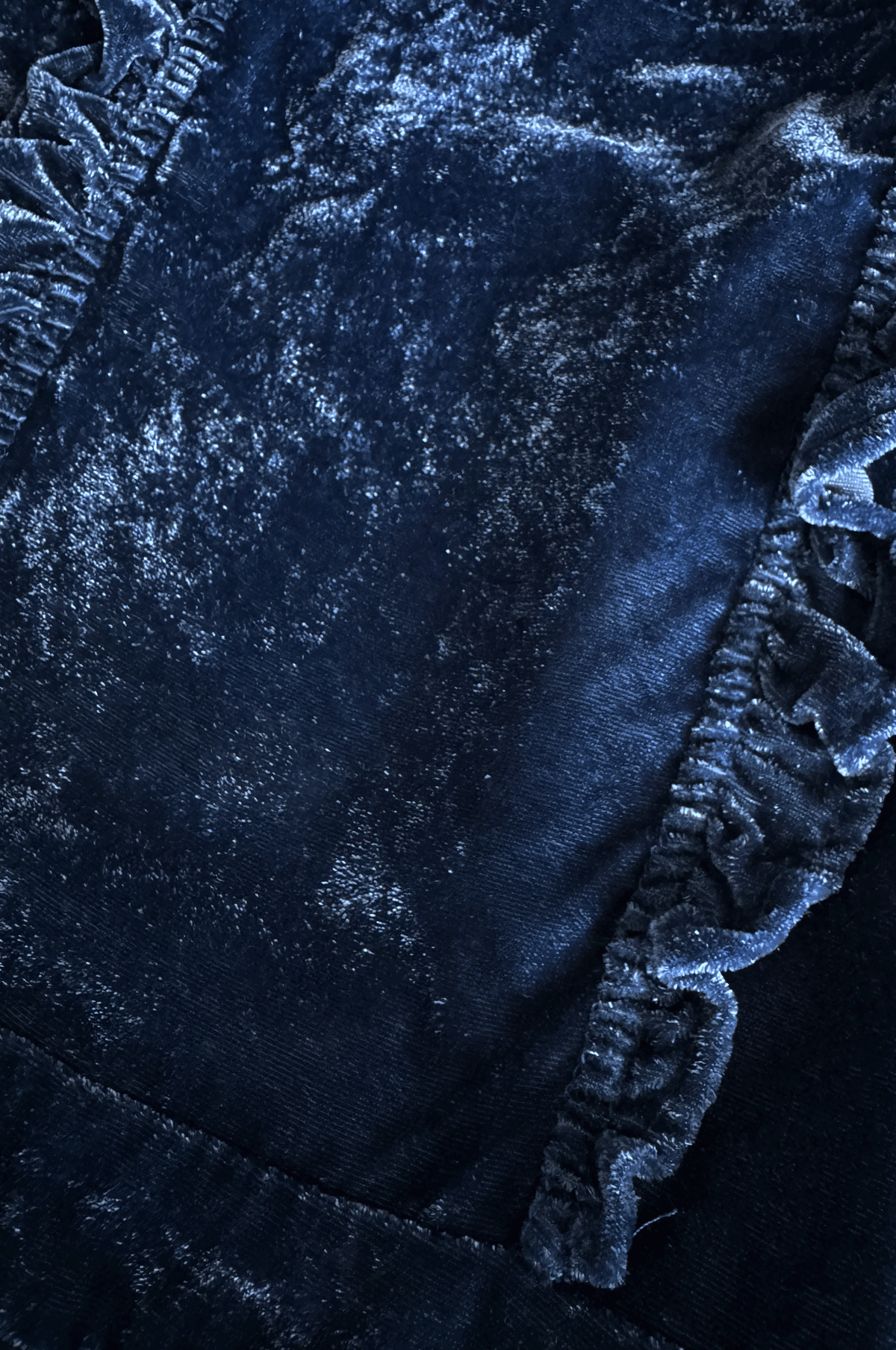 Midnight Velour Frill Jumpsuit