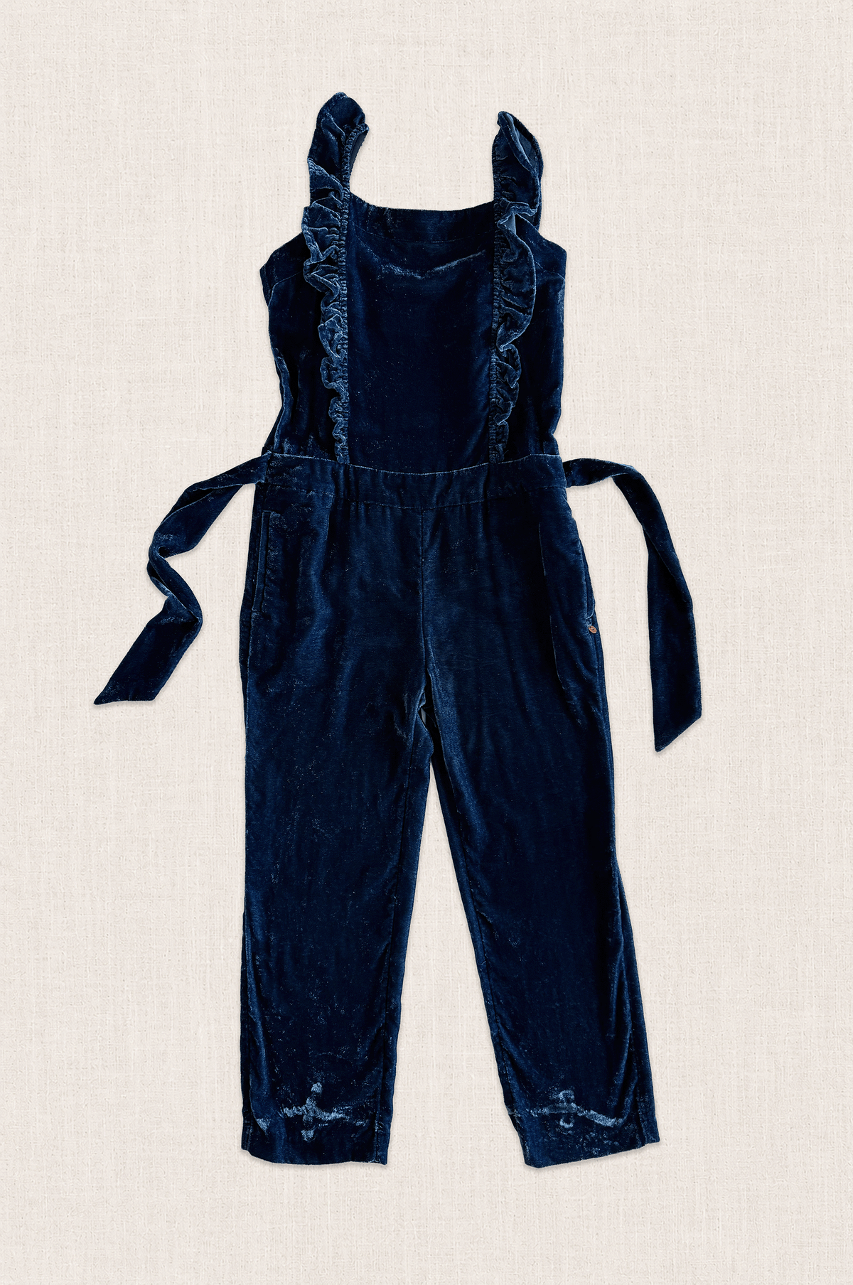 Midnight Velour Frill Jumpsuit