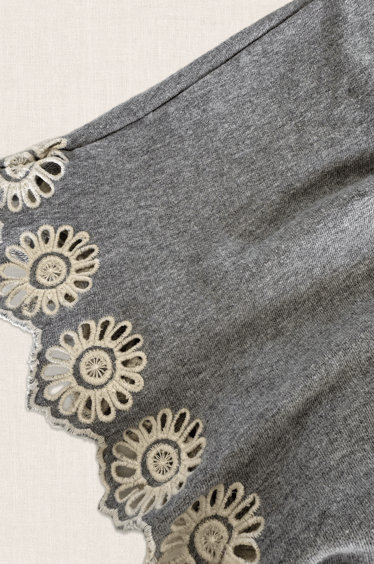Grey Lacework Sweatshirt Dress