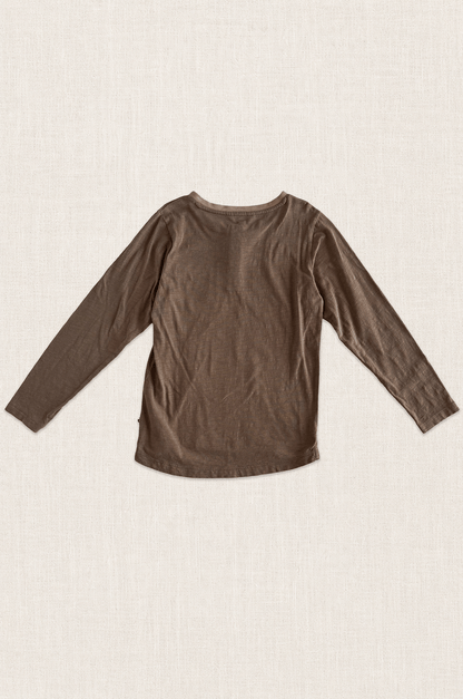 Khaki Henley Pocket Tee