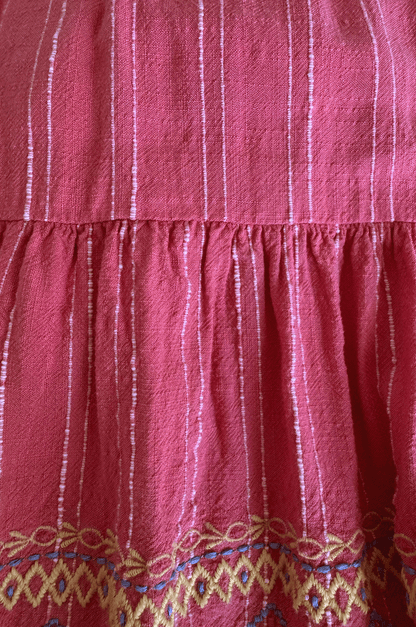 Embroidered Tier Dress