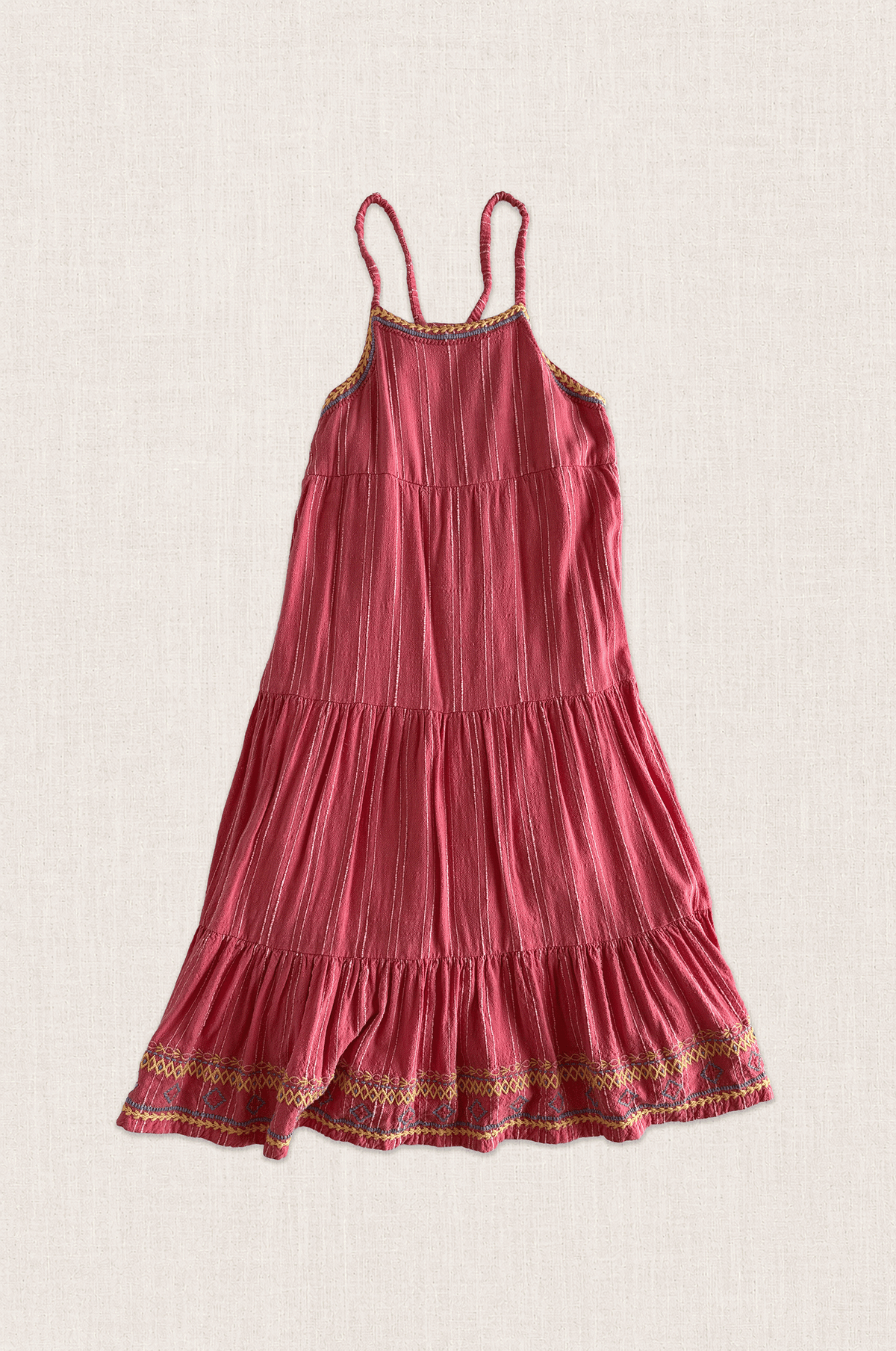 Embroidered Tier Dress