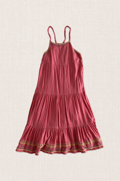 Embroidered Tier Dress