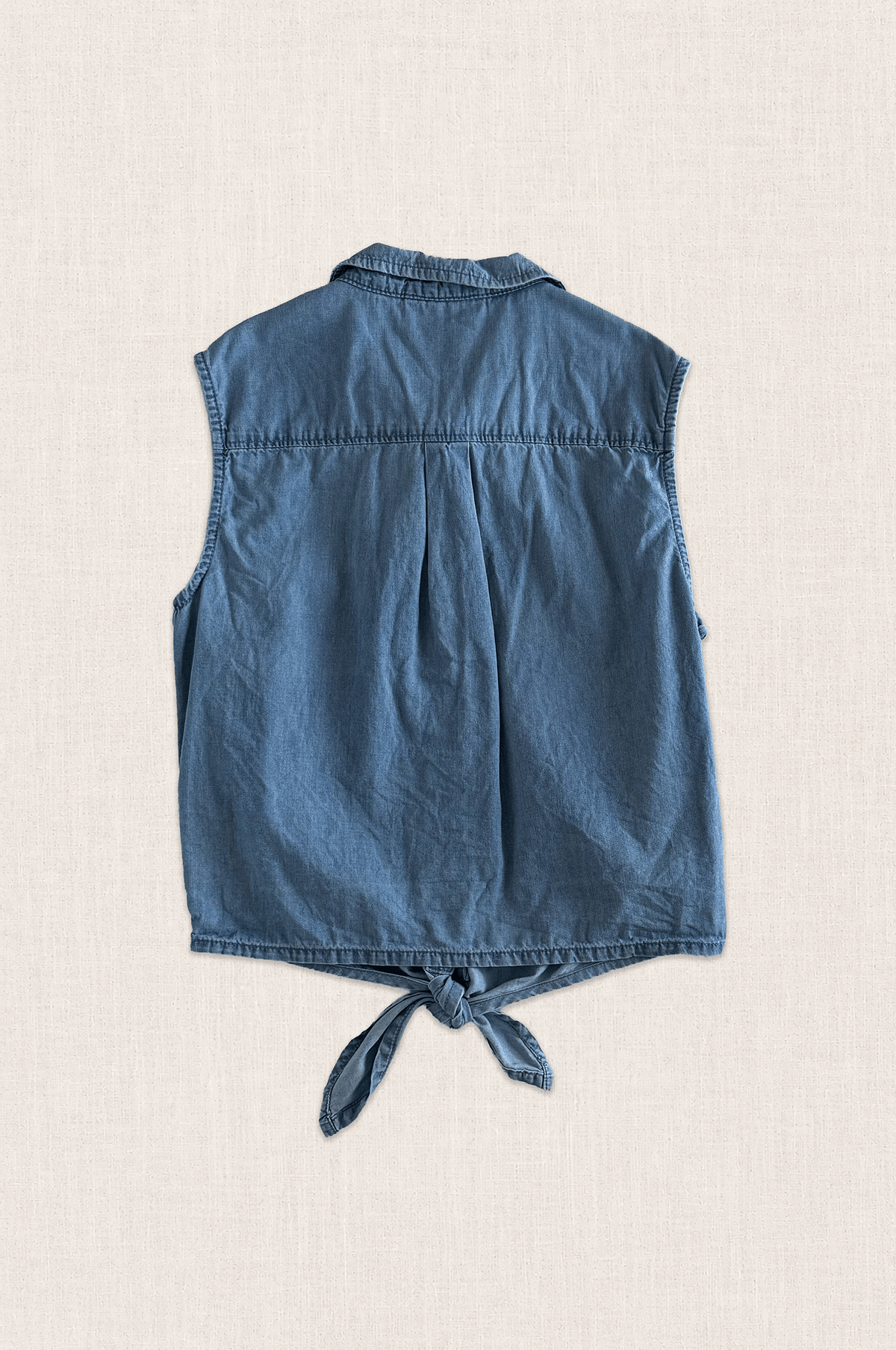 Tie Front Chambray Shirt