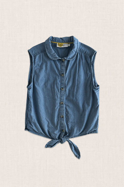 Tie Front Chambray Shirt