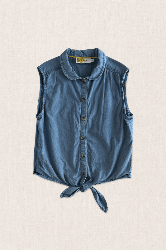 Tie Front Chambray Shirt