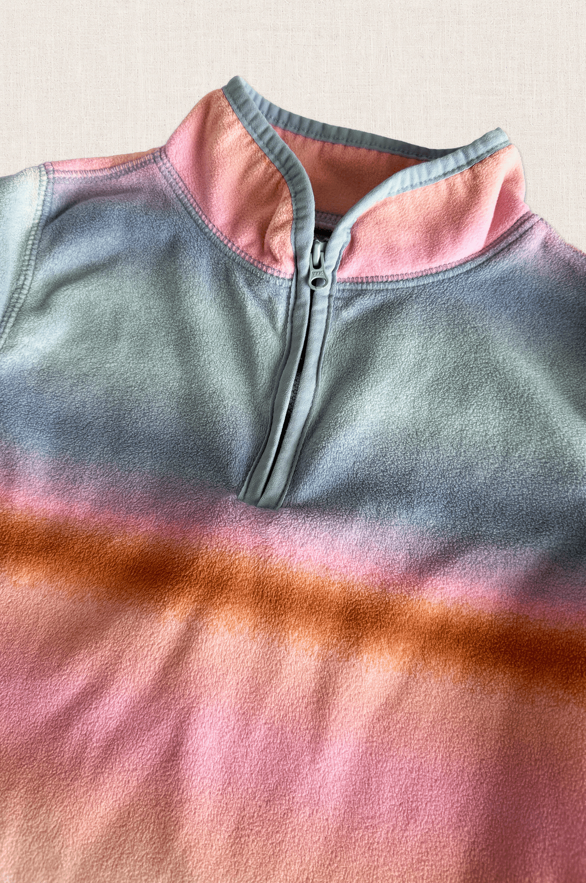 Pastel Tie-Dye Fleece Pullover