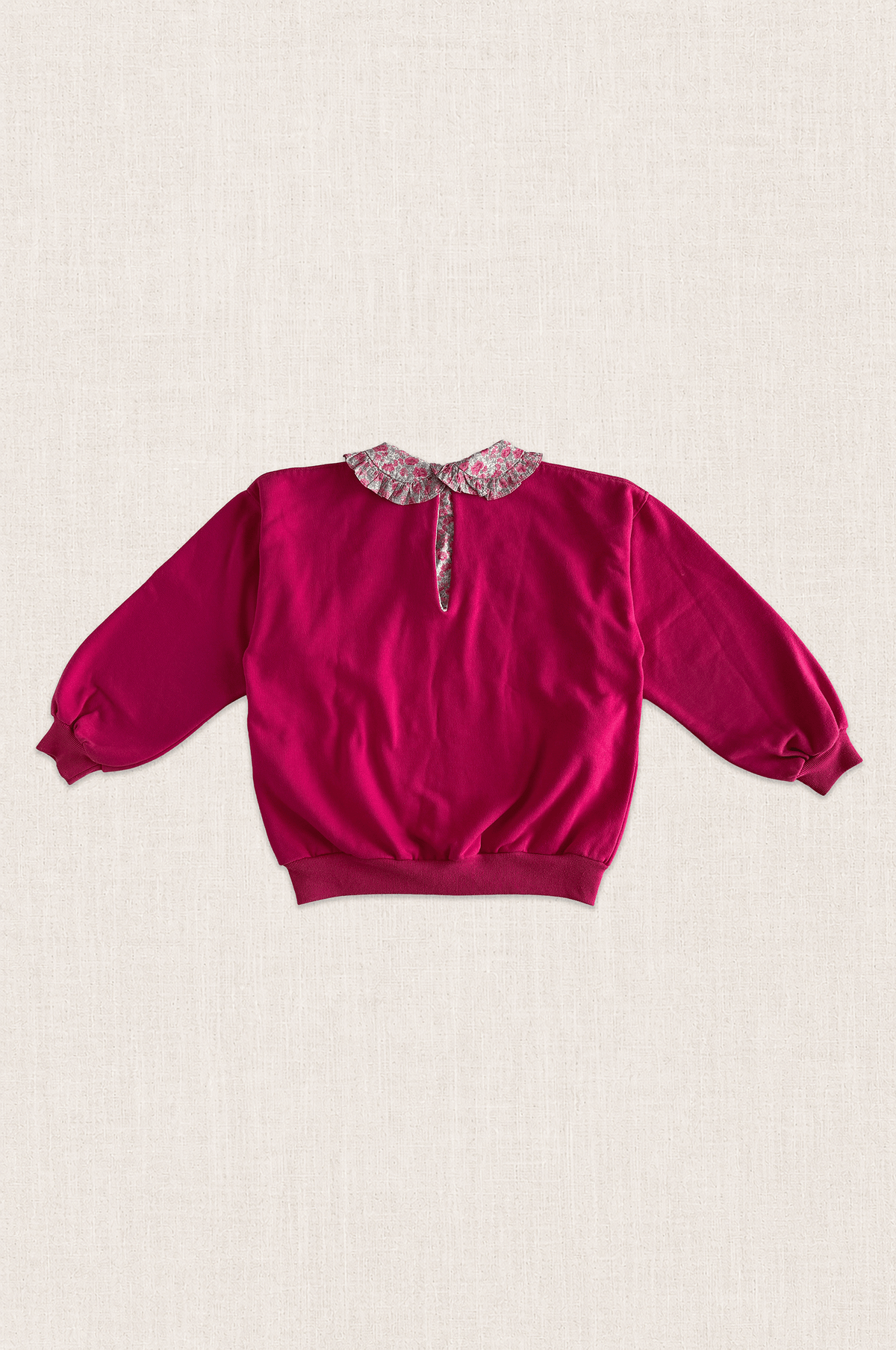 Floral Collar Appliqué Sweatshirt