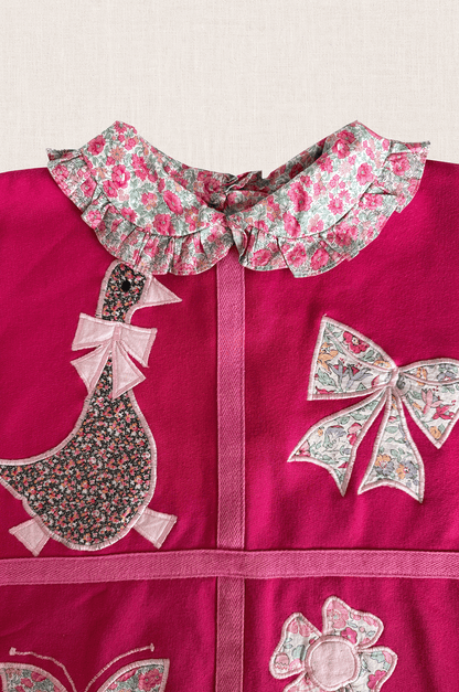 Floral Collar Appliqué Sweatshirt