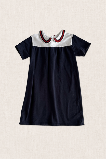 Nautical Collar Jersey Dress