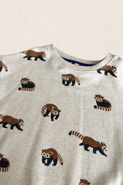 Red Panda Print Sweatshirt