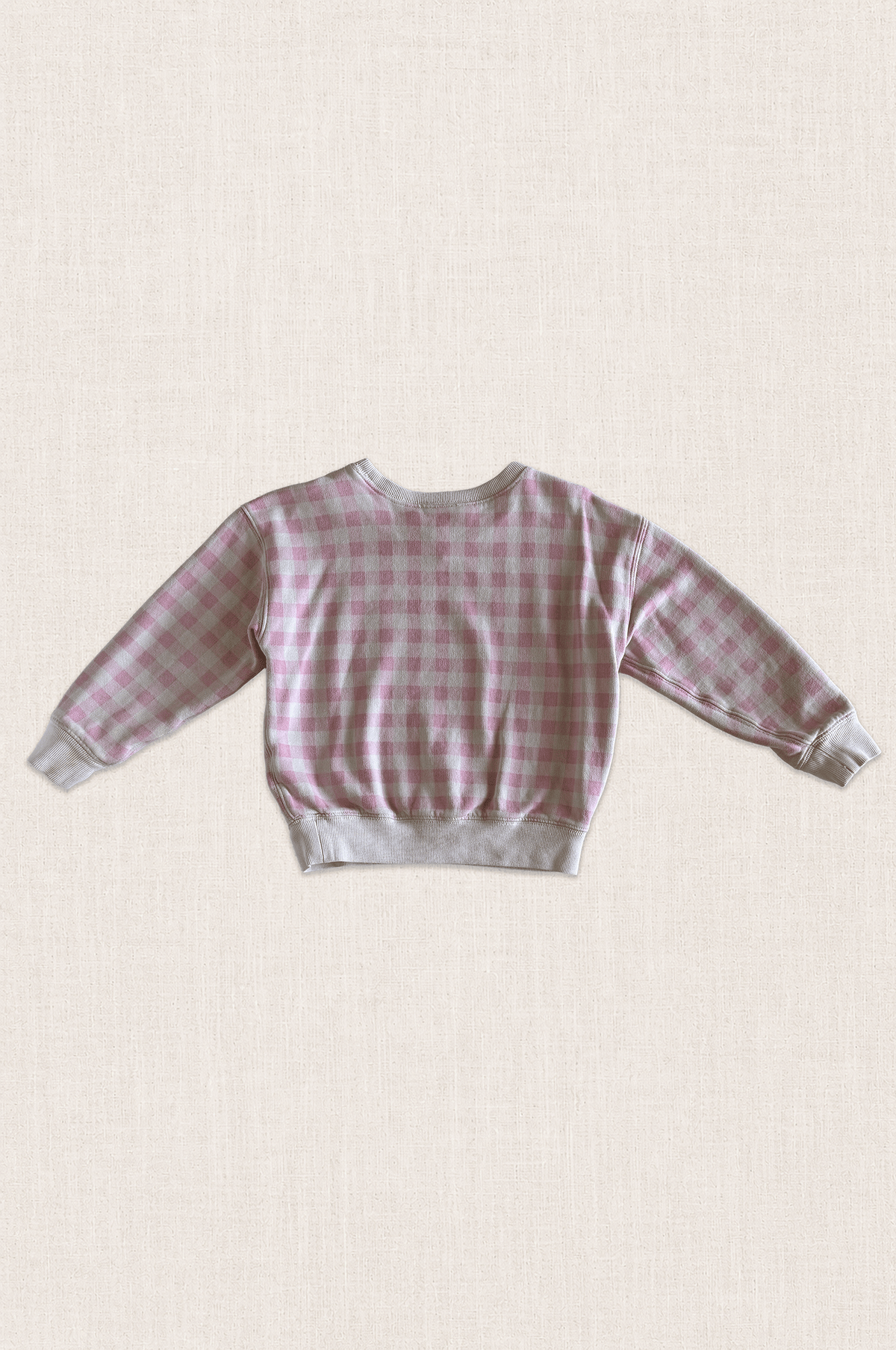 Pink Gingham Sweatshirt
