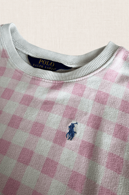 Pink Gingham Sweatshirt