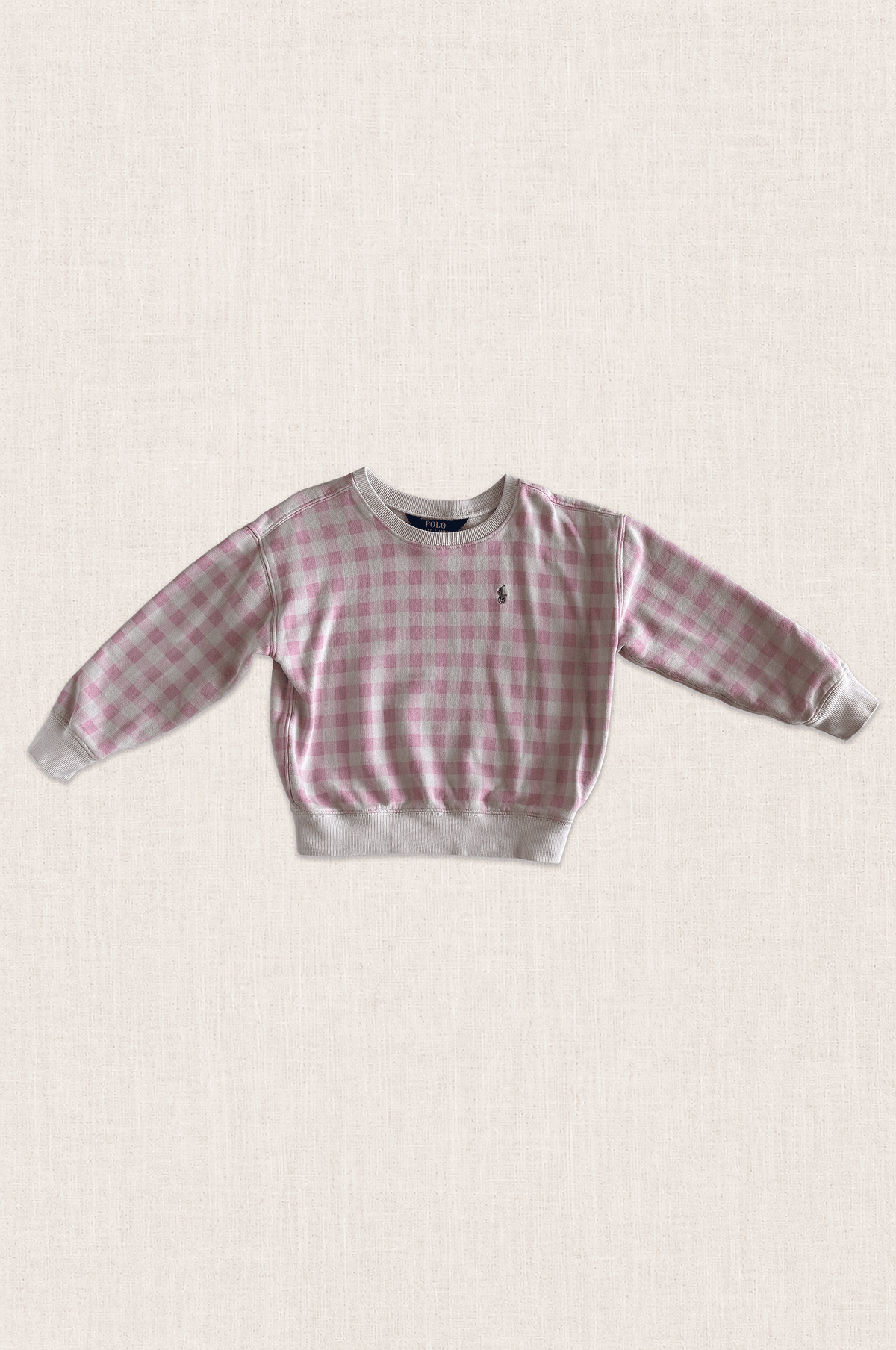 Pink Gingham Sweatshirt