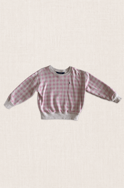 Pink Gingham Sweatshirt