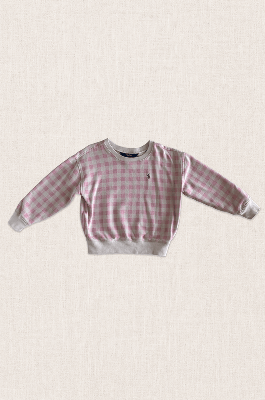 Pink Gingham Sweatshirt