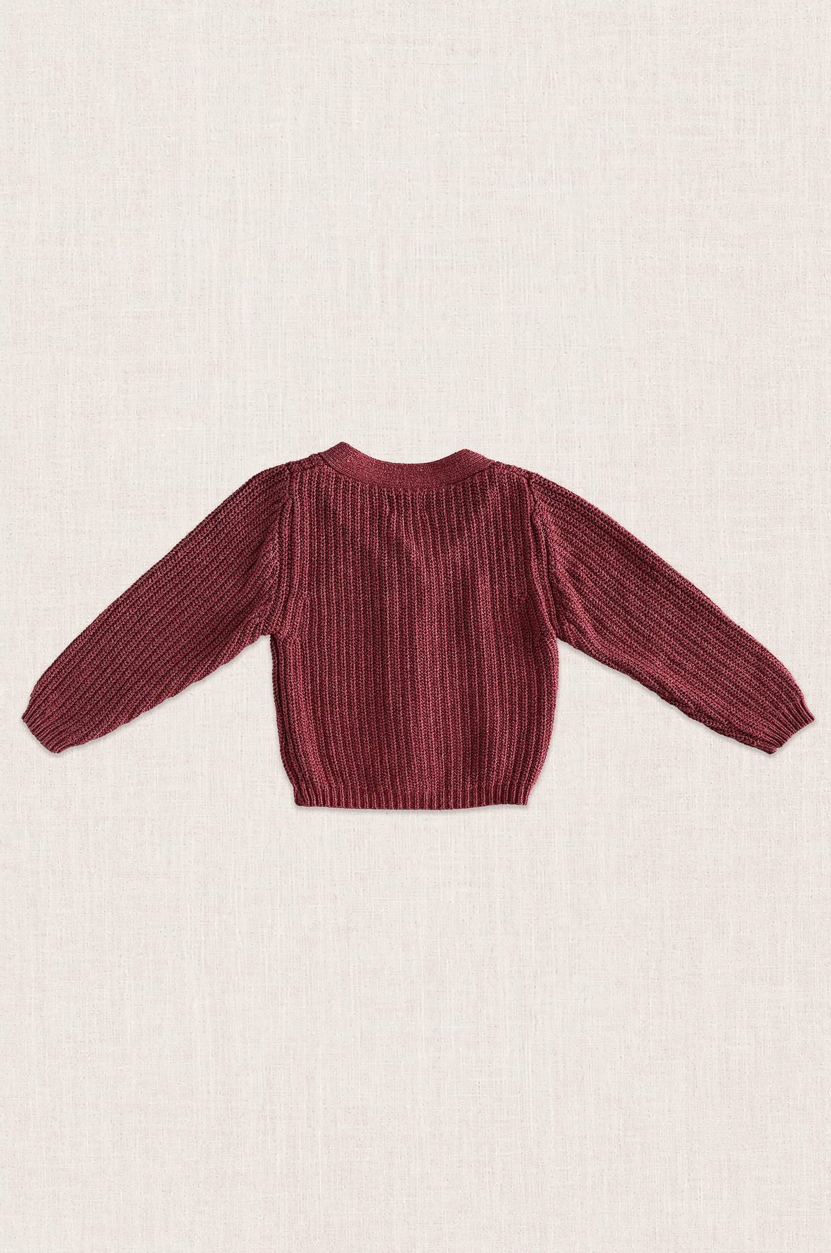 Plum Organic Cotton Knit Cardigan