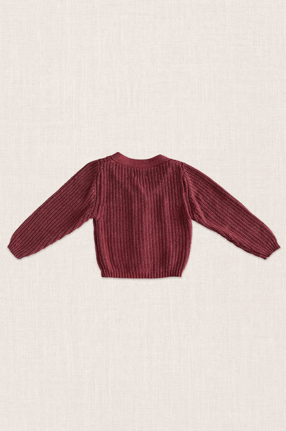 Plum Organic Cotton Knit Cardigan