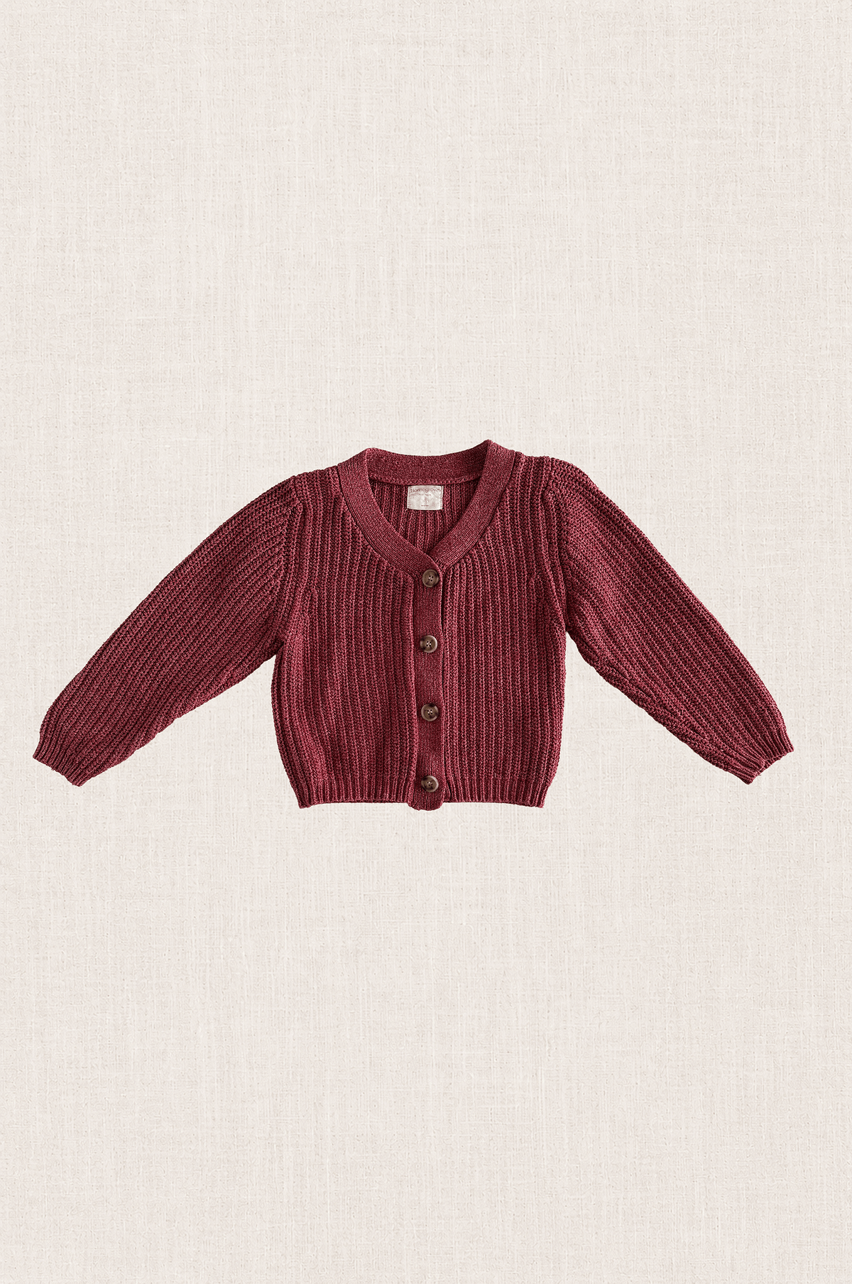 Plum Organic Cotton Knit Cardigan