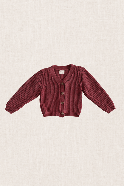 Plum Organic Cotton Knit Cardigan
