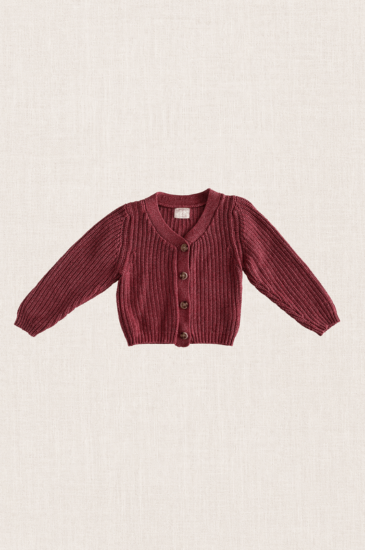 Plum Organic Cotton Knit Cardigan