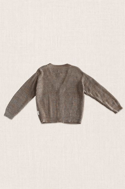 Speckled Organic Cotton Knit Cardigan