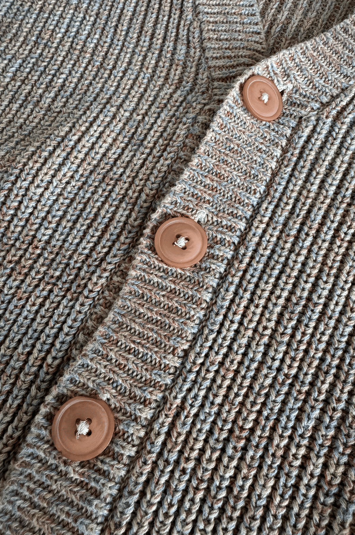 Speckled Organic Cotton Knit Cardigan
