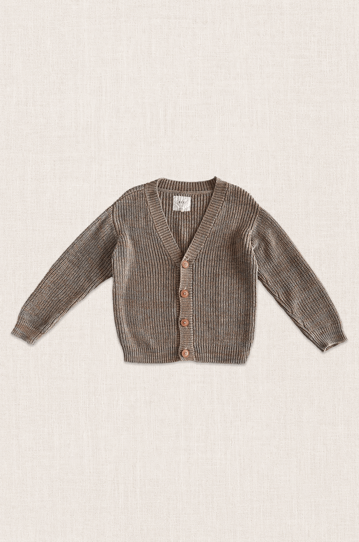 Speckled Organic Cotton Knit Cardigan