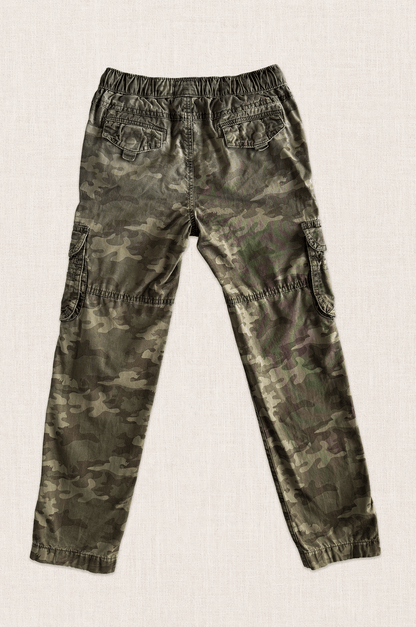 Washed Camo Cargo Trousers