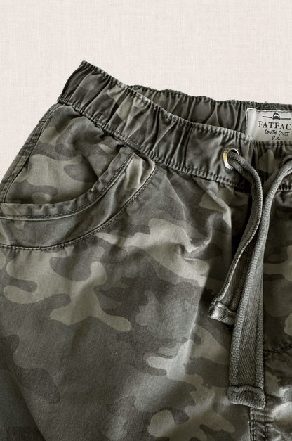 Washed Camo Cargo Trousers