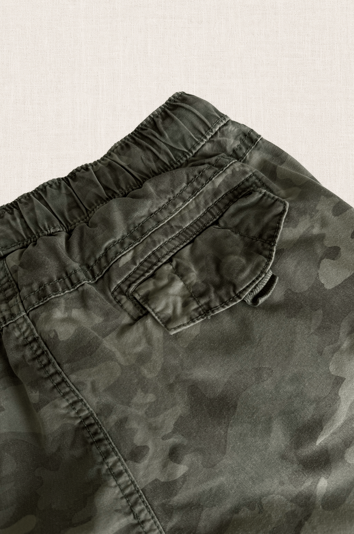 Washed Camo Cargo Trousers