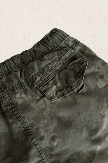 Washed Camo Cargo Trousers