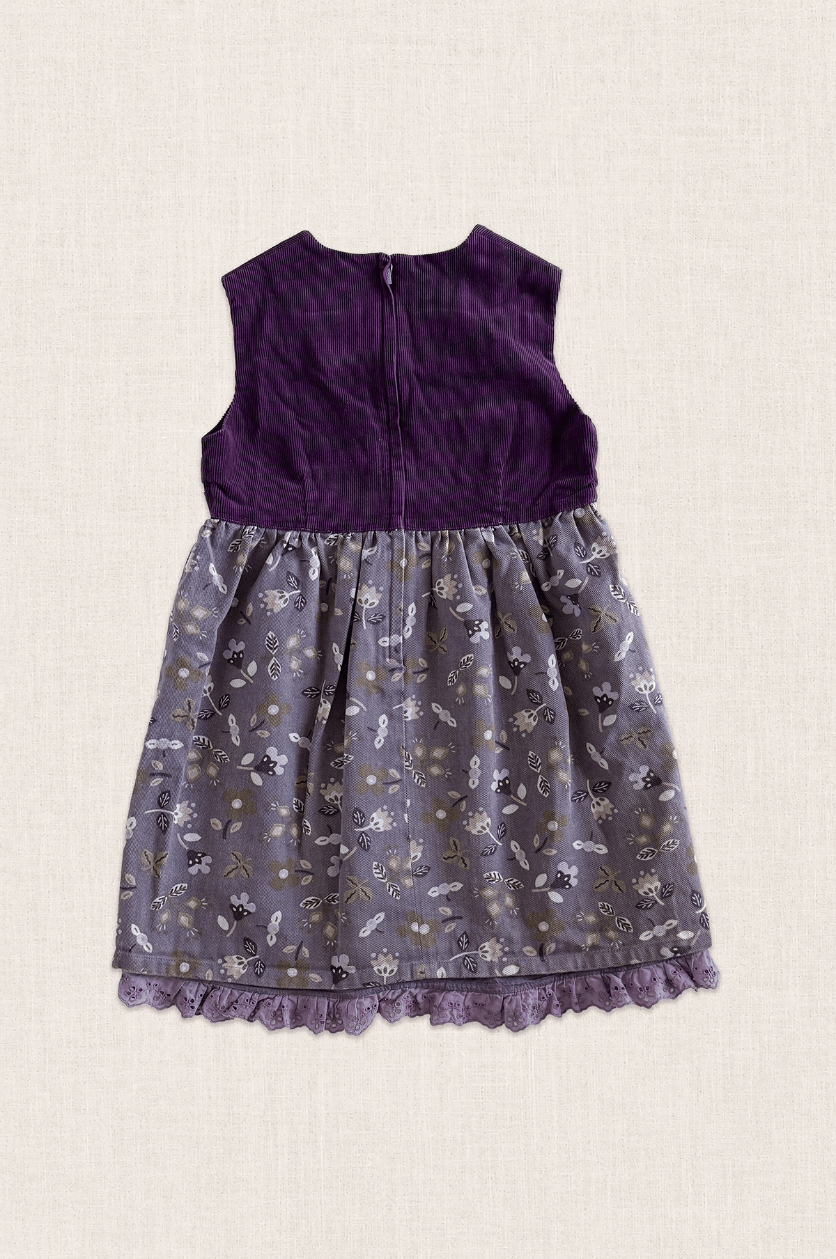 Mauve Floral Pinafore Dress