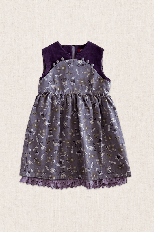Mauve Floral Pinafore Dress