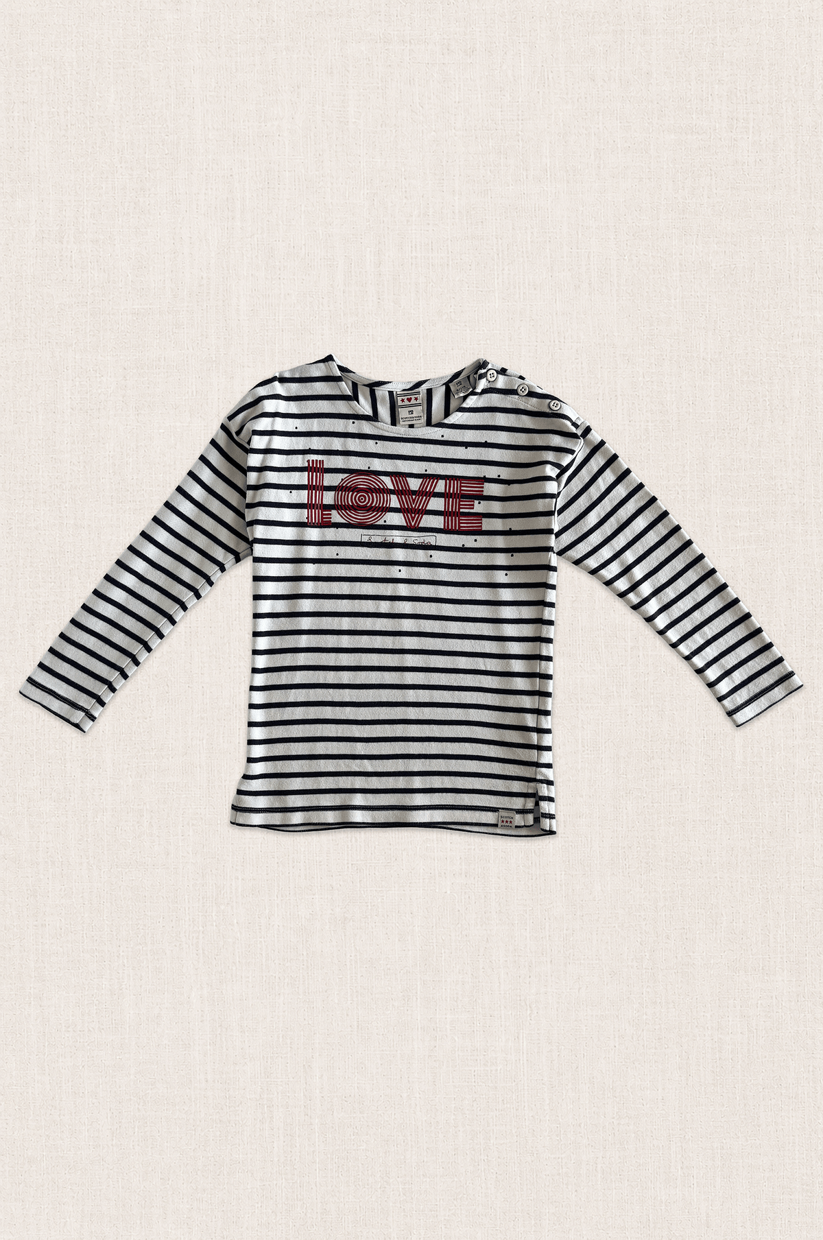 Love Stripe Long Sleeve Tee