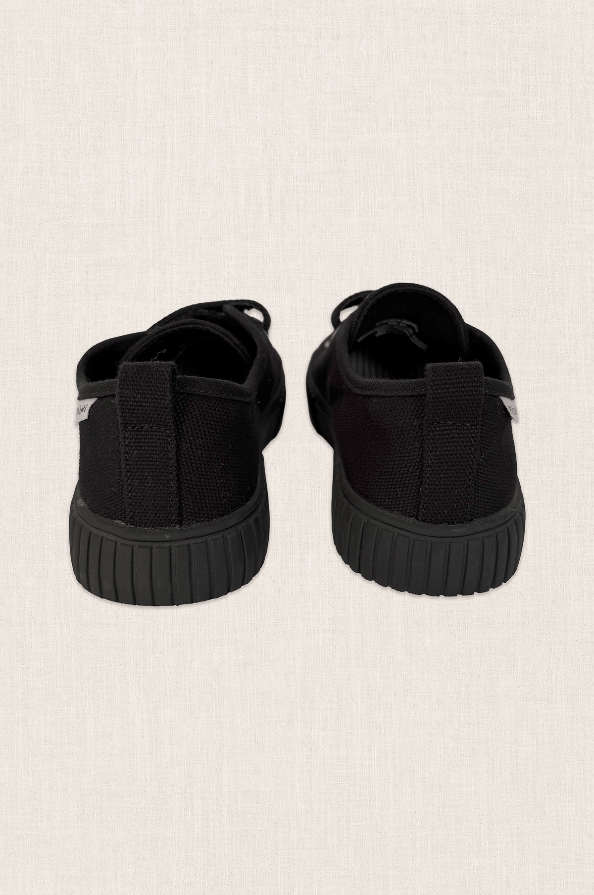 Black Organic Cotton Sneakers