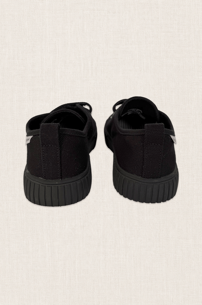 Black Organic Cotton Sneakers