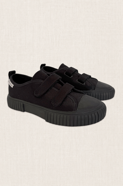 Black Organic Cotton Sneakers