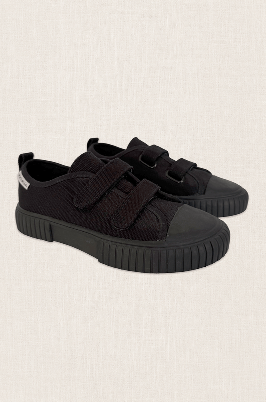 Black Organic Cotton Sneakers