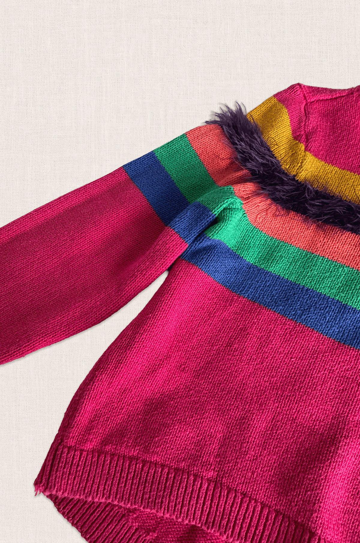 Rainbow Fringe Knit Jumper