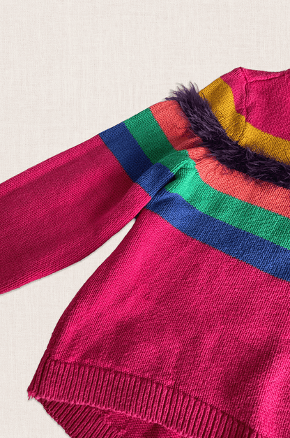 Rainbow Fringe Knit Jumper