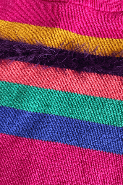 Rainbow Fringe Knit Jumper