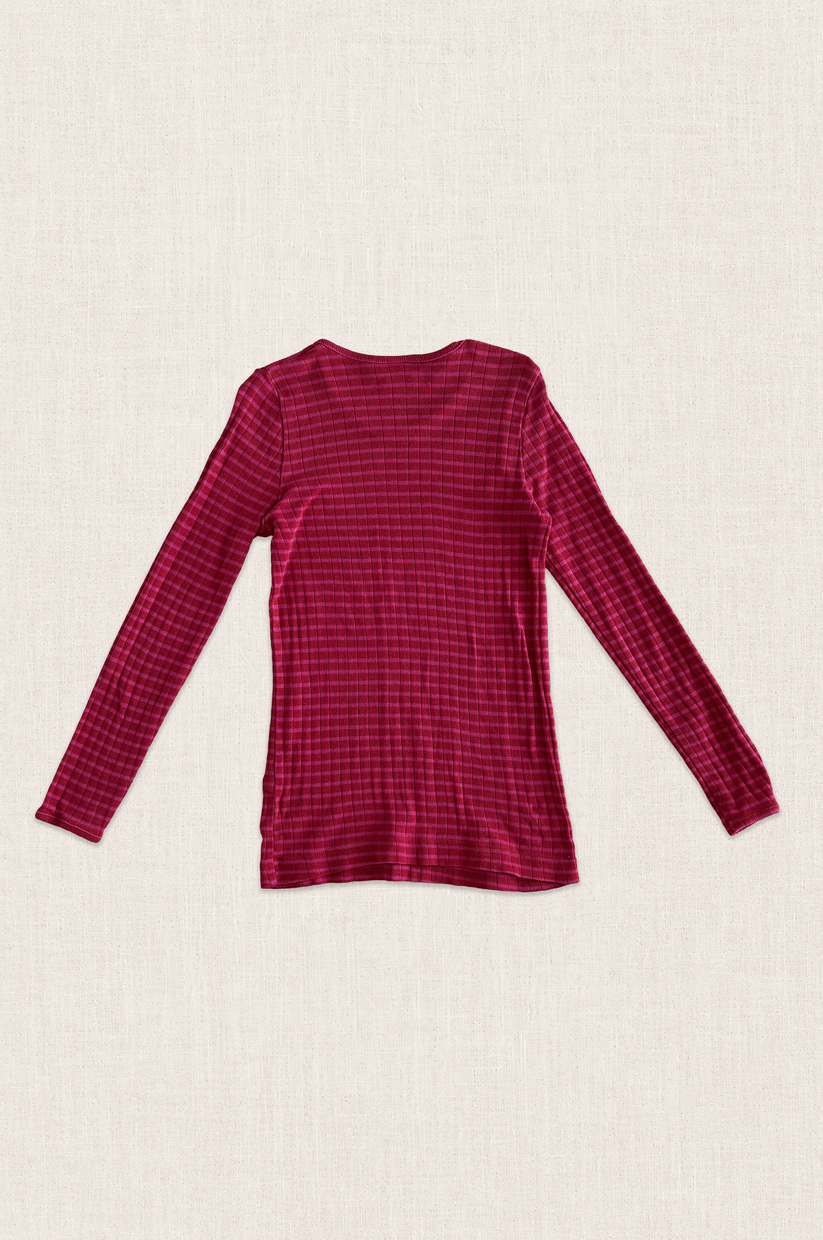 Ribbed Stripe Long Sleeve Top