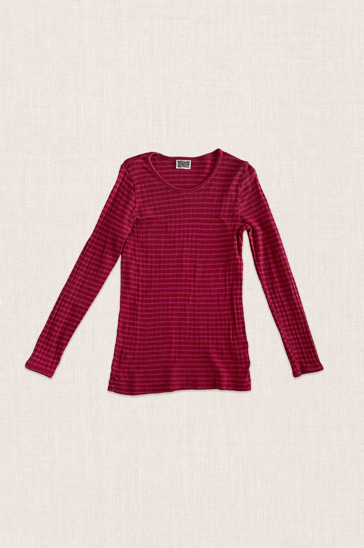 Ribbed Stripe Long Sleeve Top