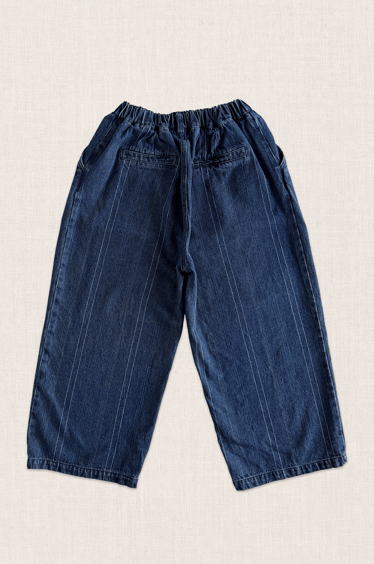 Pinstripe Barrel-Leg Jeans