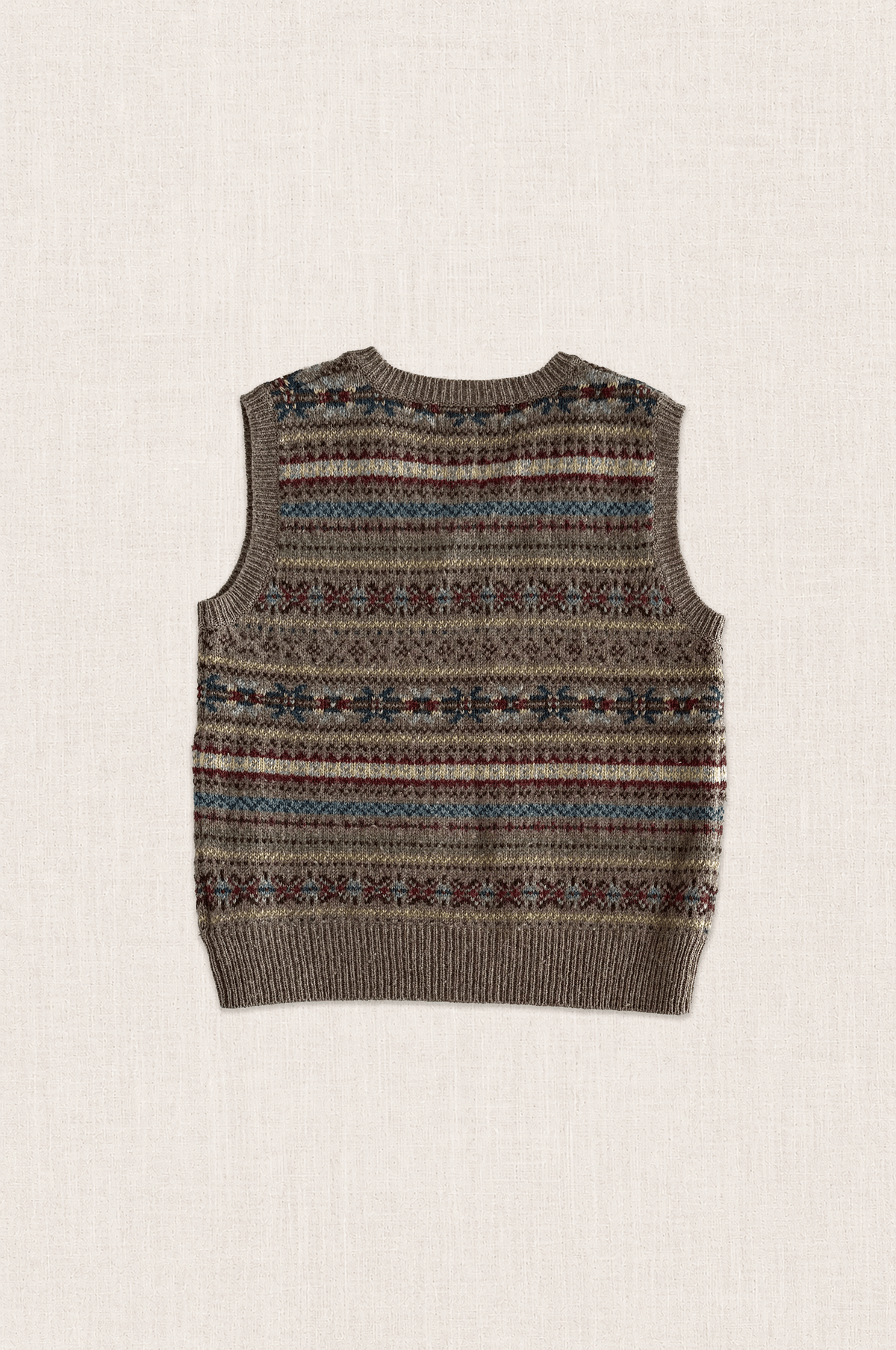 Fair Isle Wool Knit Vest