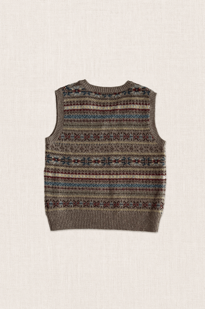 Fair Isle Wool Knit Vest