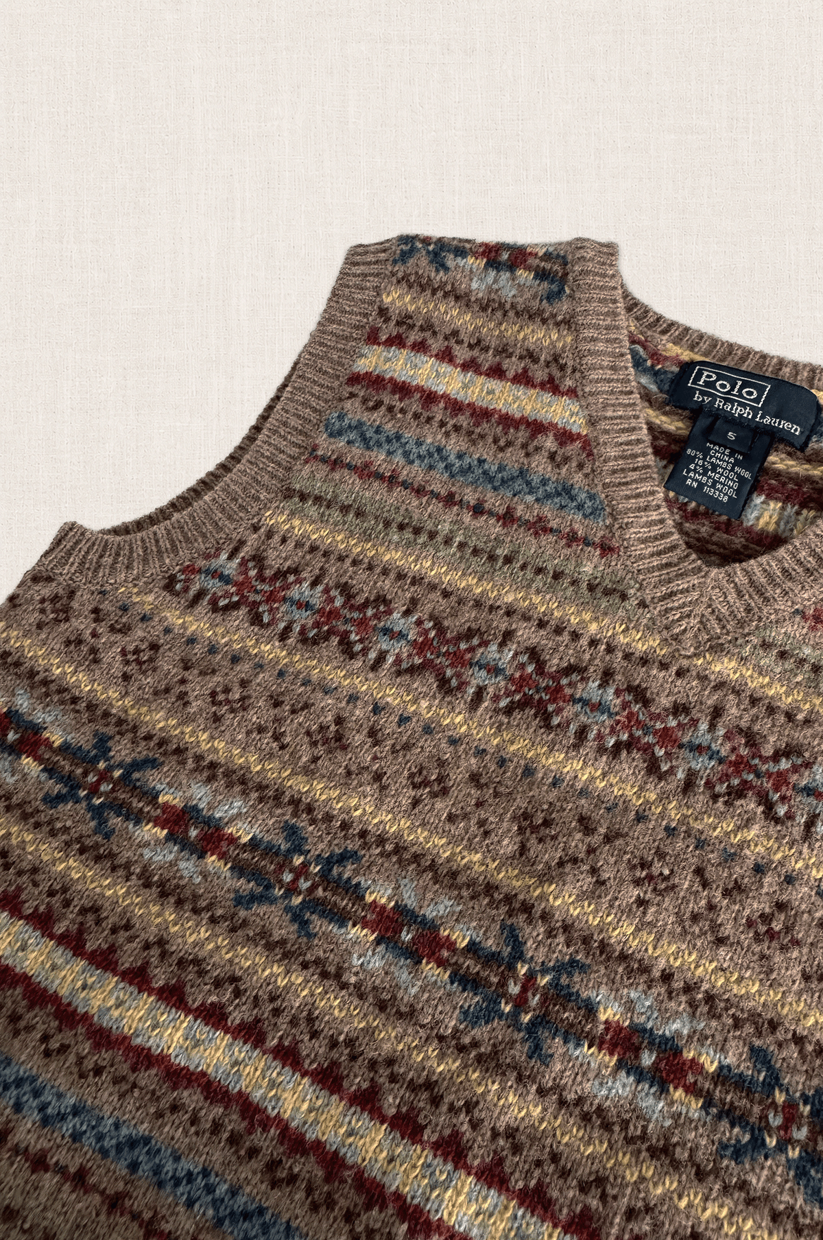 Fair Isle Wool Knit Vest